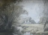Unfinished landscape by Francis Edward Colthurst, oil on canvas, sold Jan 2019