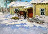 Untitled by Leonid Vaishlya, 1964, oil on board, sold Jan 2019