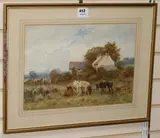 A Welsh Farmstead by Frederick Knowles, watercolour, sold Jan 2019