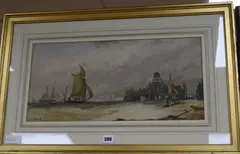 At Lowestoft, Suffolk by John Cuthbert Salmon, 1865, watercolour, sold Jan 2019