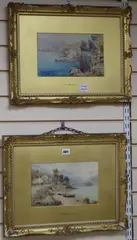 Coastal scenes by Henry B. Wimbush, watercolor, sold Jan 2019