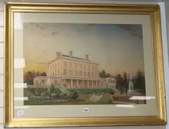 Design for a Country house, dated 1859 51 x 75cm by R.M. Phipson, 1859, watercolour, sold Jan 2019