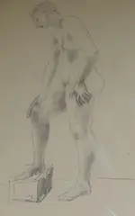 Untitled by Hugo Dachinger, pencil, sold Jan 2019