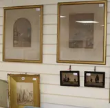 Antwerp, Belgium' and four other pictures, including a near pair of Continental street scenes by a follower of Samuel Prout by Henri Schafer, watercolour, sold Dec 2018