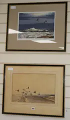 Wildfowl at Dawn... by Henry Hughes Richardson, watercolour, sold Dec 2018