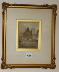 Market Place, St by Myles Birket Foster, watercolour, sold Dec 2018