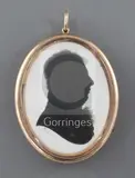Painted plasterSilhouette of a gentlemansigned1 by John Miers, oil, sold Dec 2018