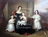 Portrait of a mother by William Moore, 1840, oil on wood, sold Dec 2018