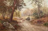 Through the woods' signed and inscribed verso 20 x 30in by Ernest Walbourn, oil on canvas, sold Dec 2018