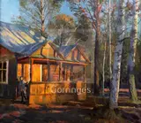 5 x 36.5in by Nikolai Dubovik, 1994, oil on canvas, sold Dec 2018