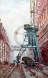 Untitled by Nicolai Pavlovich Tolkounov, oil on board, sold Dec 2018