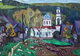 Untitled by Yuri Matushevski, oil on card, sold Dec 2018