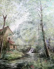 Untitled by Gaston Thierry, oil on canvas, sold Dec 2018