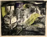 LithographStone Wall by John Piper, Stone Wall, Anglesea, sold Dec 2018