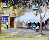 5 x 11.5in by Cecil Rochfort D'Oyly-John, oil on card, sold Dec 2018