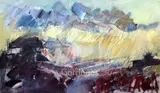 Rain Coming on Autumn 1995signed and by Dennis Creffield, oil on canvas, sold Dec 2018