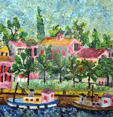 Untitled by Fred Yates, oil on canvas, sold Dec 2018