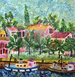 Untitled by Fred Yates, oil on canvas, sold Dec 2018
