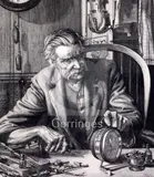 Clocks To Mend' signed in pencil 10.25 x 8.75in by William Washington, etching, sold Dec 2018