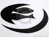 Two fish on a plate' exhibited at the RA Summer Exhibition 2002 signed in pencil, 13/16 7 x 9.75in by Patrick Caulfield, print, sold Dec 2018