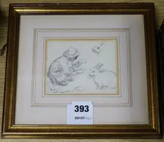 Jean and Peter by Helen Allingham, pencil, sold Dec 2018