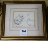 Jean and Peter by Helen Allingham, pencil, sold Dec 2018