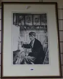 Portrait of Charles Cundall by Francis Dodd, etching, sold Dec 2018