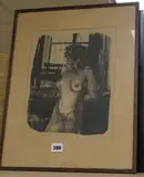 Female nude by Pierre Eugene Clarin, lithograph, sold Dec 2018