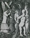 The Fruit of the Tree by William Kermode, linocut, sold Dec 2018