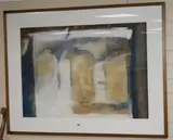 Untitled abstract by Jennifer Semmens, 1995, mixed media, sold Nov 2018