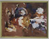Untitled by Ken Moroney, oil on card, sold Nov 2018