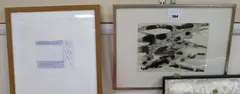 Untitled abstract by Jozef Mees, mixed media on paper, offered Nov 2018