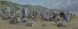 Edwardian beach scene by John S. Goodall, watercolour, sold Nov 2018