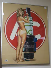 Spark Plug by Mel Ramos, lithograph, sold Nov 2018