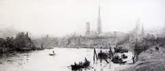 EtchingRouensigned in pencil6 by William Lionel Wyllie, etching, sold Nov 2018