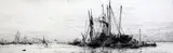 EtchingThames Estuarysigned in pencil4 by William Lionel Wyllie, etching, sold Nov 2018