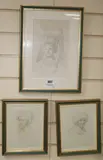 Studies of arabs and A Normandy peasant girl by Joshua Edward Cooper, drawing, sold Nov 2018