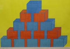 Ziggarat 7 by Joe Tilson, 1966, screenprint, sold Nov 2018