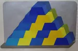 Ziggurat 6' signed and dated 1966, artists proof, 7/10, 68 x 102cm by Joe Tilson, 1966, screenprint, sold Nov 2018