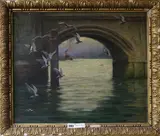 Thames Bridge scene by Leonard Carr Cox, oil on canvas, offered Oct 2018