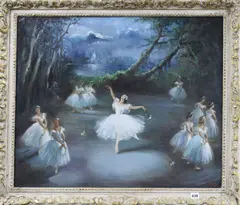 Margot Fonteyn & the Corps de Ballet by Carlotta Edwards, 1964, oil on canvas, sold Oct 2018