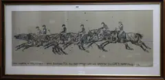 The order it was given and away they did fly by Jo Taylor, ink and watercolour, sold Oct 2018