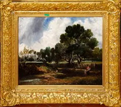East Bergholt, by John Constable, oil on canvas,, sold Aug 2012