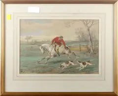 Hunting scenes by William Henry Wheelwright, sold Jul 2012