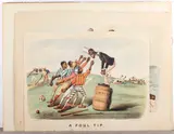 'A Foul Tip' by Thomas Worth, colour lithograph, sold May 2012