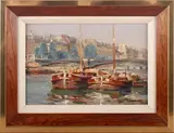 Harbour scene by Jules Ribeaucourt, sold May 2012