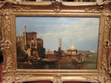 Venetian canal scene by Italian School, oil on canvas, sold May 2012
