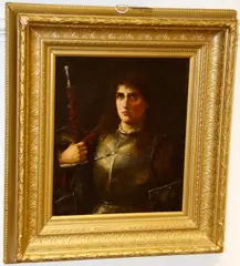 Portrait of woman in armour, possibly Judith by English School, sold May 2012
