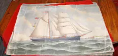 A sailing vessel "Hilda" by John Fannen, and two further similar works by the same hand. (unstretched and unframed). (3), sold Apr 2012