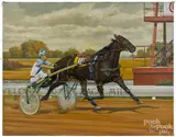 racing sulky by Philip Berkeley, oil on canvas, offered Oct 2016
